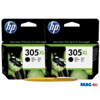 Set Cartus Cerneala Original HP 305 XL 2x 3YM62AE Negru XL 480 pagini cu Pix Schneider 