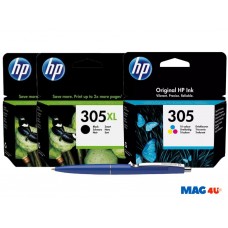 Set Cartus cerneala Original HP305XL /305, 2x3YM62AE Negru, 1x3YM60AE Color, 580pagini si Pix Schneider