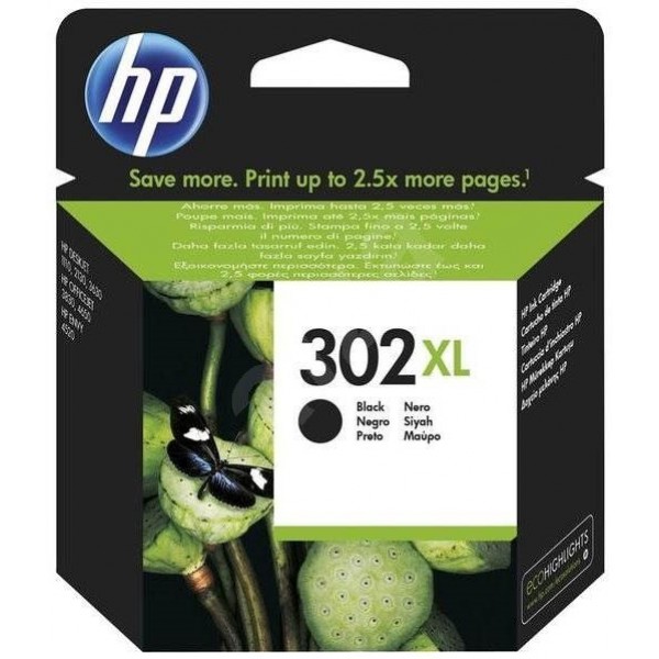 Cartus cerneala Original HP302XL, F6U68AE Negru, 8.5ml