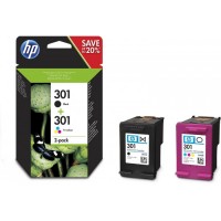 Cartus cerneala Original HP301, N9J72AE Negru si color, 685pagini