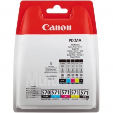 Pachet Cartuse Cerneala Original Canon PGI-570B + CLI571BCMYMultipack Multipack si pix Schneider