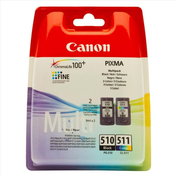 Pachet Cartuse Cerneala Original Canon PG-510 + CL-511Multipack Multipack si pix Schneider