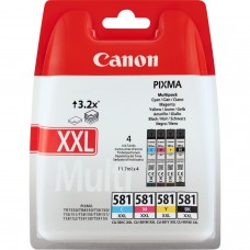 Pachet Cartuse Cerneala Original Canon CLI-581XXLB+C+M+Y Multipack si pix Schneider
