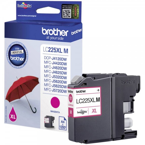 Cartus cerneala Brother Original LC225XLM Magenta 1200 Pagini