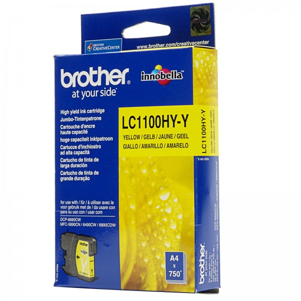 Cartus cerneala Brother Original LC1100HYY Galben 750 Pagini