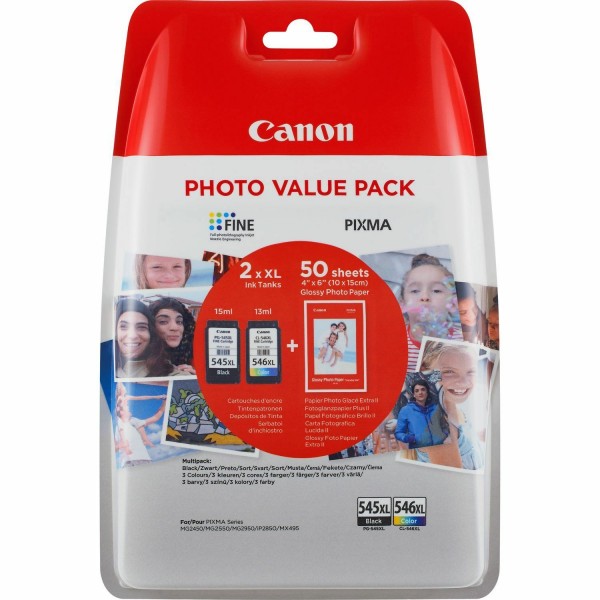Pachet Cartuse Cerneala Original Canon PG-545XL + CL-546XL Multipack Multipack si pix Schneider
