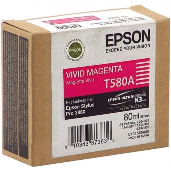 Epson C13T580A00 (T580A00) cartus cerneala vivid magenta 80ml