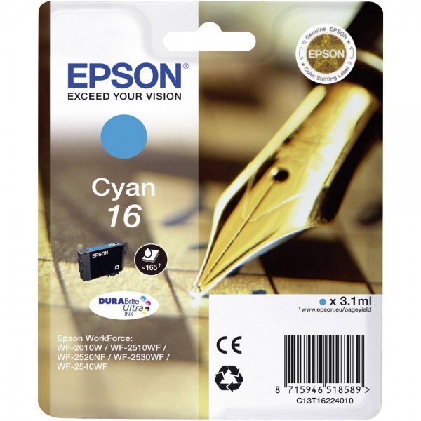 Epson C13T16224010 (16) cartus cerneala cyan 3.1ml