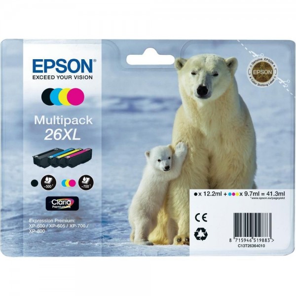 Epson C13T26364010 (26XL) cartuse cerneala negru, cyan, magenta, galben