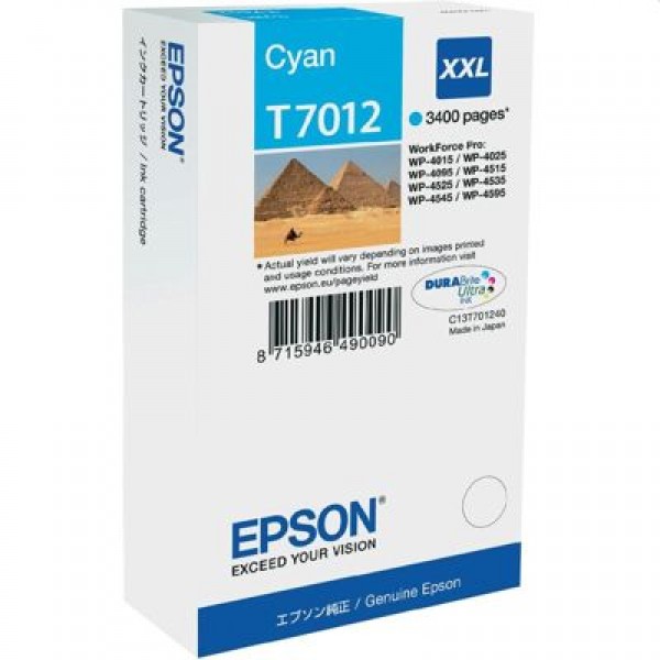 Epson C13T70124010 (T7012 XXL) cartus cerneala cyan 34.2ml