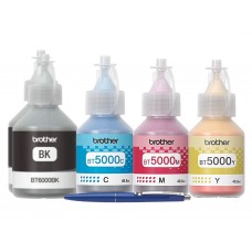 Set Flacon cerneala Brother Original 2xBT6000BK Negru BT5000C Cyan BT5000M Magenta BT5000Y Galben 27000 pagini si pix Schneider
