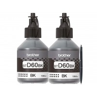 Set Flacon cerneala Brother Original 2x BTD60BK Negru 13000 pagini si pix Schneider Compatibil Brother DCP si MFC Series 