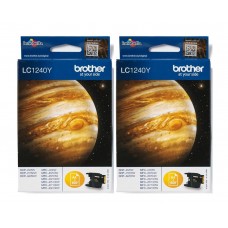 Set Cartus cerneala Brother Original 2x LC1240Y Galben 1200 pagini si pix Schneider