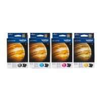 Set Cartus cerneala Brother Original LC1240BK Negru LC1240C Cyan LC1240M Magenta LC1240Y Galben 2400 pagini si pix Schneider