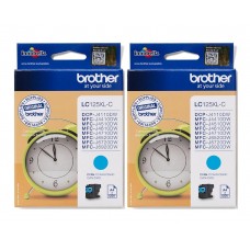 Set Cartus cerneala Brother Original 2x LC125XLC Cyan 2400 pagini si pix Schneider