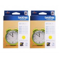 Set Cartus cerneala Brother Original 2x LC125XLY Galben 2400 pagini si pix Schneider