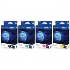 Set Cartus cerneala Brother Original LC1280XLBK Negru LC1280XLC Cyan LC1280XLM Magenta LC1280XLY Galben 6000 pagini si pix Schneider