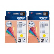 Set Cartus cerneala Brother Original 2x LC223Y Galben 1100 pagini si pix Schneider