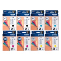 Set Cartus cerneala Brother Original 2x LC223BK Negru 2x LC223C Cyan 2x LC223M Magenta 2x LC223Y Galben 4400 pagini si pix Schneider