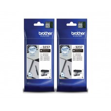 Set Cartus cerneala Brother Original 2x LC3237BK Negru 1100 pagini si pix Schneider