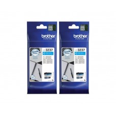 Set Cartus cerneala Brother Original 2x LC3237C Cyan 3000 pagini si pix Schneider