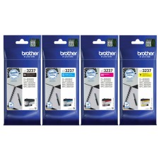 Set Cartus cerneala Brother Original LC3237BK Negru LC3237C Cyan LC3237M Magenta LC3237Y Galben 7500 pagini si pix Schneider