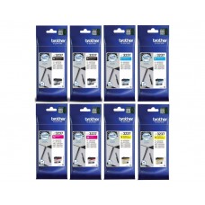 Set Cartus cerneala Brother Original 2x LC3237BK Negru 2x LC3237C Cyan 2x LC3237M Magenta 2x LC3237Y Galben 15000 pagini si pix Schneider