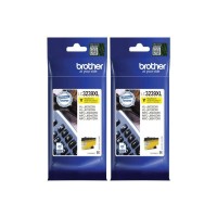 Set Cartus cerneala Brother Original 2x LC3239XLY Galben 10000 pagini si pix Schneider