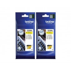 Set Cartus cerneala Brother Original 2x LC3239XLY Galben 10000 pagini si pix Schneider