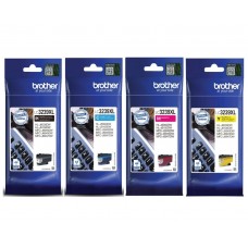 Set Cartus cerneala Brother Original LC3239XLBK Negru LC3239XLC Cyan LC3239XLM Magenta LC3239XLY Galben 21000 pagini si pix Schneider
