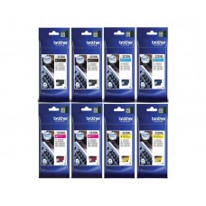 Set Cartus cerneala Brother Original 2x LC3239XLBK Negru 2x LC3239XLC Cyan 2x LC3239XLM Magenta 2x LC3239XLY Galben 42000 pagini si pix Schneider