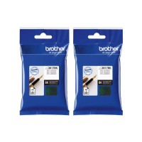 Set Cartus cerneala Brother Original 2x LC3617BK Negru 4800 pagini si pix Schneider