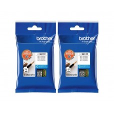Set Cartus cerneala Brother Original 2x LC3617C Cyan 1100 pagini si pix Schneider