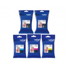 Set Cartus cerneala Brother Original 2xLC3619XLBK Negru LC3619XLC Cyan LC3619XLM Magenta LC3619XLY Galben 10500 pagini si pix Schneider