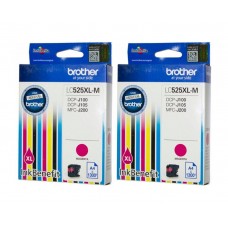 Set Cartus cerneala Brother Original 2x LC525XLM Magenta 2600 pagini si pix Schneider