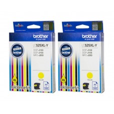 Set Cartus cerneala Brother Original 2x LC525XLY Galben 2600 pagini si pix Schneider
