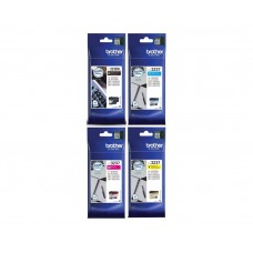 Set Cartus cerneala Brother original LC3239XLBK Negru LC3237C Cyan LC3237M Magenta LC3237Y Galben 10500 pagini si pix Schneider