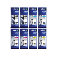 Set Cartus cerneala Brother Original 2x LC3239XLBK Negru 2x LC3237C Cyan 2x LC3237M Magenta 2x LC3237Y Galben 21000 pagini si pix Schneider