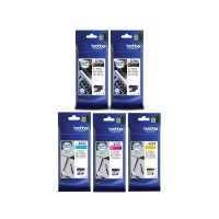 Set Cartus cerneala Brother Original 2xLC3239XLBK Negru LC3237C Cyan LC3237M Magenta LC3237Y Galben 16500 pagini si pix Schneider