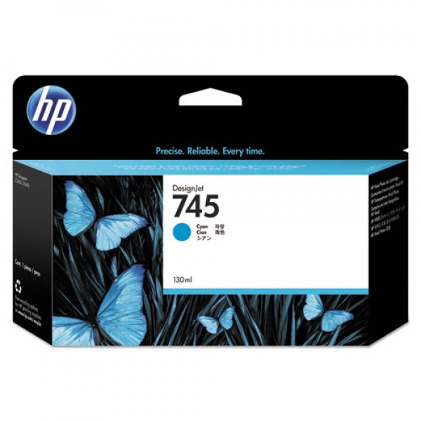 Cartus cerneala Original HP745, F9J97A Cyan, 130ml