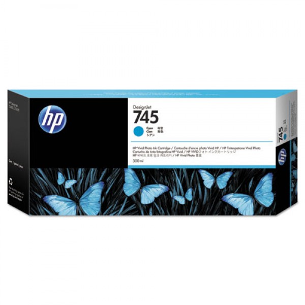 Cartus cerneala Original HP745, F9K03A Cyan, 300ml