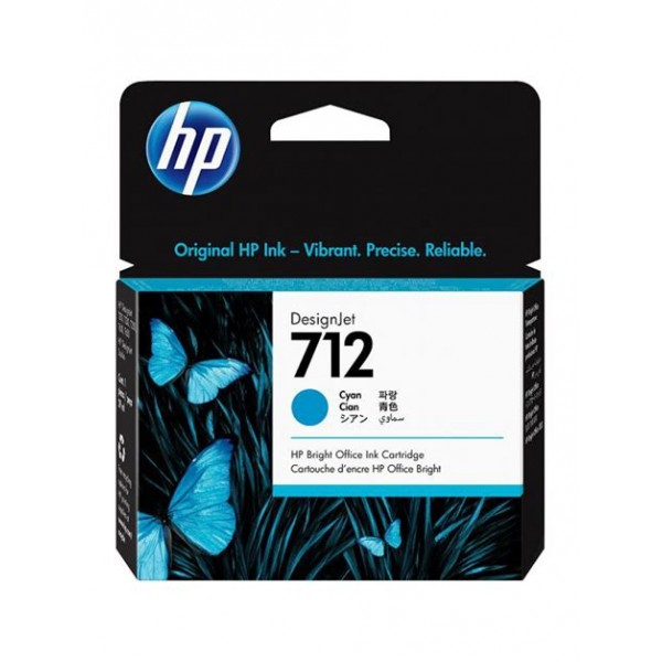Cartus cerneala Original HP712, 3ED67A Cyan, 29ml
