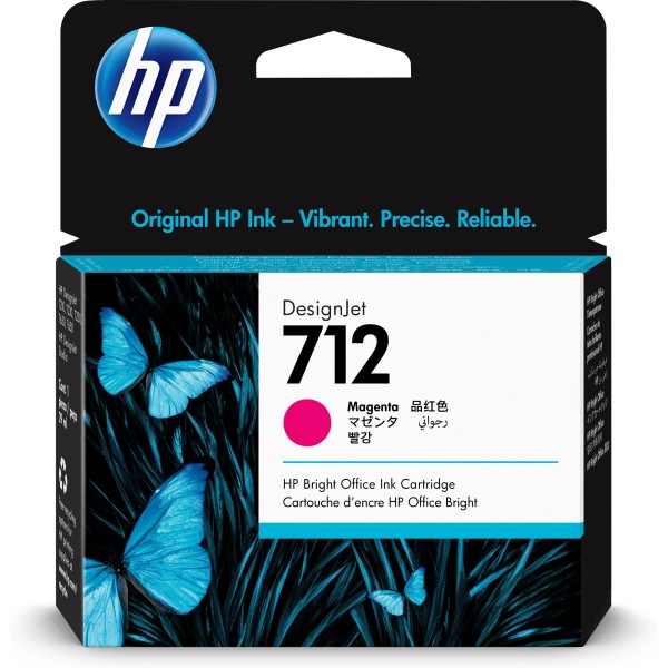 Cartus cerneala Original HP712, 3ED68A Magenta, 29ml