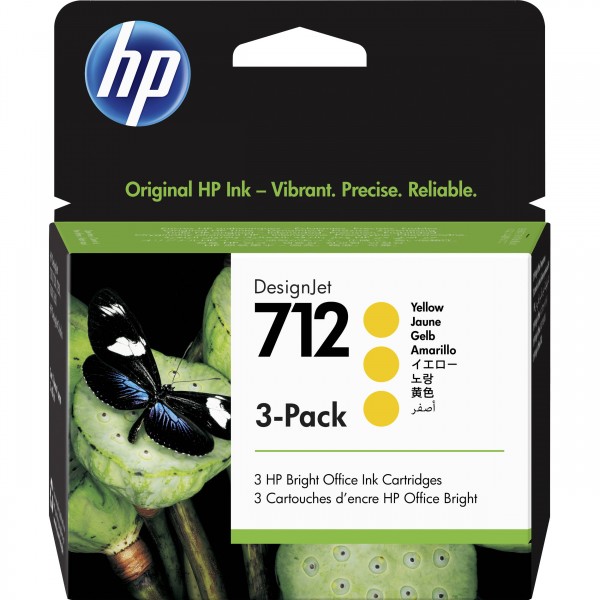 Cartus cerneala Original HP712, 3ED79A Galben, 29ml