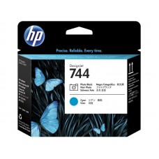 Cap de printare Original HP744, F9J86A Negru foto si cyan,