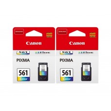 Pachet Cartuse cerneala Original Canon 2x CL-561 Color si pix Schneider