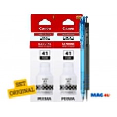 Pachet Flacon cerneala Original Canon 2x GI-41B Negru 12000 pagini + Pix CNX567 si Pix cu mecanism