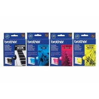 Set Cartuse Cerneala Brother Original 1x LC1000BK Negru, 1x LC1000C Cyan, 1x LC1000M Magenta, 1x LC1000Y Galben, 1700 Pagini si pix Schneider
