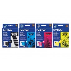 Set Cartuse Cerneala Brother Original 1x LC1000BK Negru, 1x LC1000C Cyan, 1x LC1000M Magenta, 1x LC1000Y Galben, 1700 Pagini si pix Schneider
