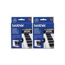 Set Cartuse Cerneala Brother Original 2x LC1000BK Negru 1000 Pagini si pix Schneider